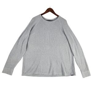 Faherty Mens Cloud Waffle Crew XL Light Blue Thermal Knit Long Slv PIMA Cotton